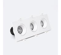 Ledkia Downlight Carré Inclinable LED 21W Dimmable Coupe 235x75 mm 2700K Blanc Blanc