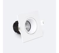 Ledkia Downlight carré LED 9W dimmable - Blanc