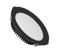 Downlight Led 24w Rond Aero 130 Lm/W 4000k Coupe Ø 200 Mm Noir 4000k Dimmable 1-10v Blanc Neutre