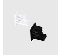Ledkia Embout Fin de Rail Carrée pour Rail Triphasé Blanc