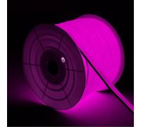 LEDKIA LIGHTING Ruban LED Néon Dimmable 220V BOBINE 50m Rose Semi-Circulaire 180º 7.5W/m Coupe 100cm IP67 Rose