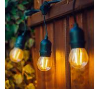 LEDKIA LIGHTING Guirlande Extérieure avec 8 Douilles E27 5.5m Noire IP65 Noir | Idéal pour Noël