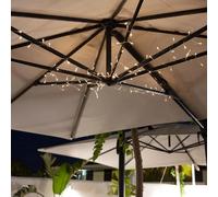 Ledkia Guirlande LED à Piles pour Parasol 1m 3000K Blanc chaud