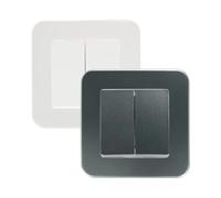 Ledkia Interrupteur Double Classic - Argent