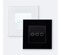 Ledkia Interrupteur tactile triple - Noir