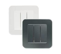 Ledkia Interrupteur Triple Classic - Blanc