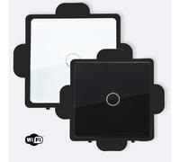 Ledkia Interrupteur WiFi Tactile Simple - Noir