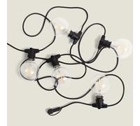 Ledkia Kit Guirlande Lumineuse Extérieure IP44 5m Noire + 5 Ampoules Filament LED B22 6W