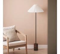 Ledkia Lampadaire Bois Leonessa Blanc cassé