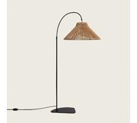 LEDKIA LIGHTING Lampadaire Extérieur Métal et Corde Montreal Naturel | E27 Ampoule Compatible | Design Unique IP44 | Usage Intérieur Extérieur | Hauteur 1552mm