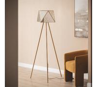 Ledkia Lampadaire Métal et Verre Mattina Doré