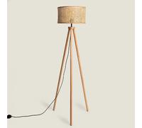 Ledkia Lampadaire Rotin Adirane Naturel