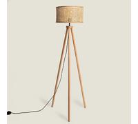 Ledkia Lampadaire Rotin Adirane Naturel