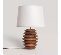 Ledkia Lampe à Poser Bois Vihaan ILUZZIA Blanc
