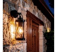 Ledkia lampe murale extérieure Gedja - Noir