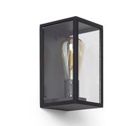 LEDKIA LIGHTING - Applique Murale Extérieure | Aluminium et Verre | Design Élégant | Compatible Ampoules E27, Noir