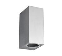 LEDKIA LIGHTING Applique Murale Extérieure Aluminium Miseno Argentée Éclairage Double Face 150x92x68 mm GU10 Aluminium pour Décoration Salon, Chambre, Cuisine