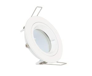 LEDKIA LIGHTING Collerette Downlight Ronde Blanche pour Ampoule LED GU10/GU5.3 Coupe Ø 65mm Blanc