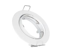 Collerette Downlight Ronde Orientable Pour Ampoule Gu10/Gu5.3 Coupe Ø 72mm Blanc