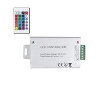 LEDKIA LIGHTING Contrôleur Ruban LED RGB 12/24V, Dimmable par Télécommande IR 24 Touches