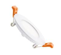 LEDKIA LIGHTING - Dalle LED Ronde Extra-Plat Encastrable 3W | Faible Consommation | 150 lm Éclairage Large | Aluminium, Blanc Froid 6000K