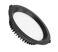 LEDKIA LIGHTING Downlight LED 50W New Aero Slim 130 lm/W Microprismatique (UGR17) Noir Taille de scie Ø 200mm 4000K - 5000K - 6000K au choix (Neutre-froid)