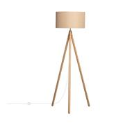 Lampadaire Bois et Tissu Wolby Beige