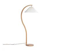 LEDKIA LIGHTING - Lampadaire Bois Luanda - Design naturel en bois, E27, IP20 - Blanc