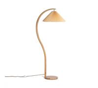 LEDKIA LIGHTING - Lampadaire Bois Luanda | Compatible E27 220-240V | Design en Bois et PC | Installation Intérieure IP20 | Hauteur 146,5 cm, Largeur 66 cm, Longueur 47,5 cm, Orange