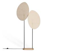 LEDKIA LIGHTING - Lampadaire Elliptica | Métal et Textile | Design Ovale | Compatible Ampoule E27 (Non Incluse) | Éclairage Personnalisable, Noir
