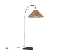 LEDKIA LIGHTING - Lampadaire Extérieur Métal et Corde | E27 Ampoule Compatible | Design Unique IP44 | Usage Intérieur Extérieur | Hauteur 1552mm, Naturel