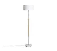 LEDKIA LIGHTING Lampadaire Métal et Bois Silinda WiFi avec Variateur Blanc