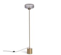 LEDKIA LIGHTING Lampadaire Métal et Verre Windsor Doré | Design Élégant et Original | Compatible Ampoule E27 | Finition Satinée | Hauteur 142 cm