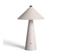 LEDKIA LIGHTING Lampe à Poser LED 3W Portable Cuir et Métal avec Batterie USB Rechargeable Nhalma Beige