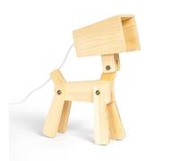 LEDKIA LIGHTING Lampe à Poser Métal et Bois Kids Coba Doggi Naturel