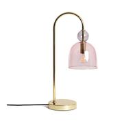 LEDKIA LIGHTING - Lampe à Poser Métal et Verre Baudelaire | Design Vintage | Ampoule E14 Non Incluse | Idéale pour Maison et Commerces | Polyvalente pour Divers Espaces, Rose