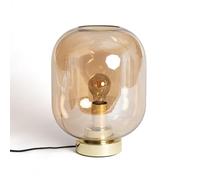 Lampe à Poser Métal et Verre Nélida Ambre