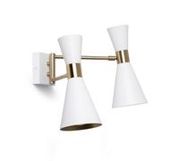 Ledkia Lampe Murale Orientable Métal Jigger - 2 Spots Blanc
