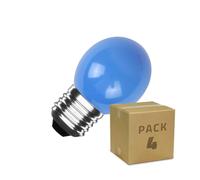 LEDKIA LIGHTING Pack 4 Ampoules LED E27 3W 300 lm G45 Bleu Bleu