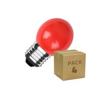 LEDKIA LIGHTING Pack 4 Ampoules LED E27 3W 300 lm G45 Rouge Rouge