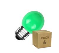 Pack 4 Ampoules Led E27 3w 300 Lm G45 Verte Vert