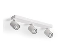 LEDKIA LIGHTING Plafonnier Orientable Aluminium 3 Spots Blanc Cora pour chambre, salon, cuisine Blanc