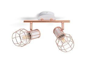 LEDKIA LIGHTING Plafonnier Orientable Métal 2 Spots Lada Cuivre
