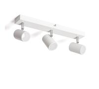 LEDKIA LIGHTING Plafonnier Orientable Métal 3 Spots Wuedy pour chambre, salon, cuisine Blanc