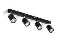 LEDKIA LIGHTING Plafonnier orientable Albus Black Large – Métal 4 spots – Noir