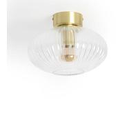 LEDKIA LIGHTING - Plafonnier Prometeo | Métal et Verre | Compatible Ampoules E27 | Éclairage Vintage Élégant | Pour Chambres, Salons, Réceptions, Transparent