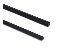 LEDKIA LIGHTING Profilé Aluminium Angle Capot Circulaire 2 m pour Rubans LED jusqu'à 5 mm Noir 2 m Transparente