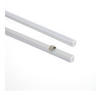 LEDKIA LIGHTING Profilé Aluminium En Saillie 8x8 pour Rubans LED jusqu'à 6 mm Aluminium 2 m Blanc translucide