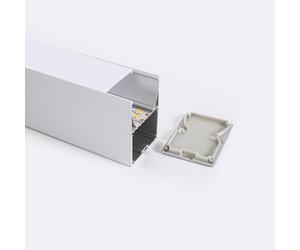 LEDKIA LIGHTING Profilé Aluminium Suspendu 2 m pour Rubans LED jusqu'à 22 mm 2 m