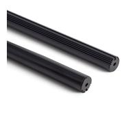 LEDKIA LIGHTING Profilé Aluminium Suspendu Rond pour Rubans LED jusqu'à 11 mm Noir 2 m Noir translucide